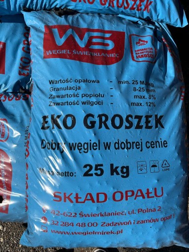 Zdjęcie oferty: EKOGROSZEK Workowany 25kg MIN. 26-27MJ