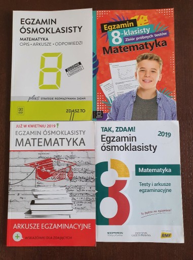 Zdjęcie oferty: Egzamin ósmoklasisty arkusze matematyka