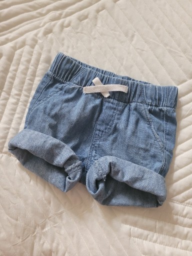 Zdjęcie oferty: H&M szorty jeansowe, wywijane nogawki, rozm. 68