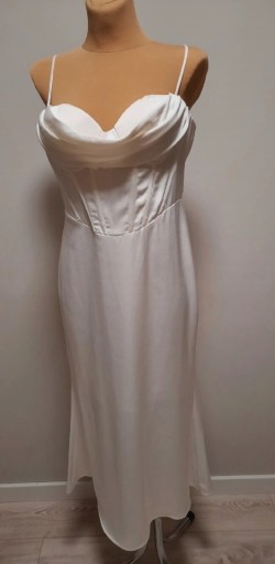 Zdjęcie oferty: Sukienka biała gorset midi ślub komunia rozmiar 40