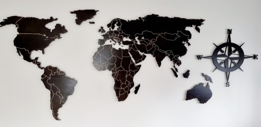 Zdjęcie oferty: Mapa świata drewniana podswietlana led 