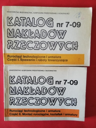 Zdjęcie oferty: Katalog nakładów rzeczowych x 2   Rurociągi