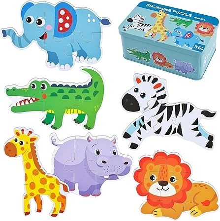 Zdjęcie oferty: Puzzle dla dzieci - 6 obrazków - zwierzątka