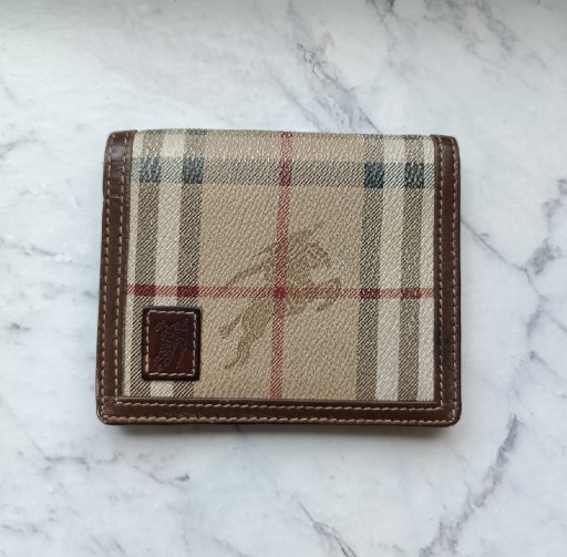Zdjęcie oferty: Portfel vintage leather wallet Burberrys logo
