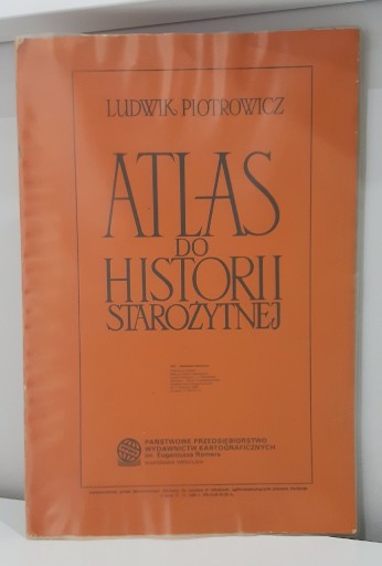 Zdjęcie oferty: Atlas do historii starożytnej – Ludwik Piotrowicz mapy