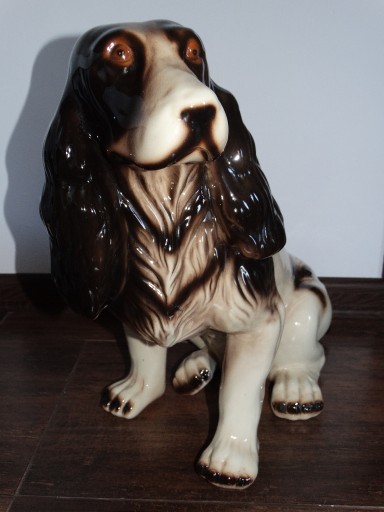 Zdjęcie oferty: Duża Figurka Pies Cocker Spaniel Porcelana lata 70