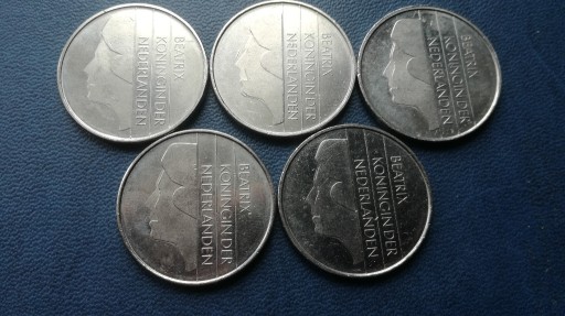 Zdjęcie oferty: Holandia - zestaw 5 monet 2,5 guldena