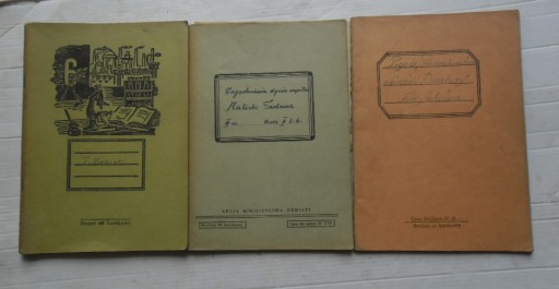 Zdjęcie oferty: 3 uzywane zeszyty-powojenne-lata 1945-1960