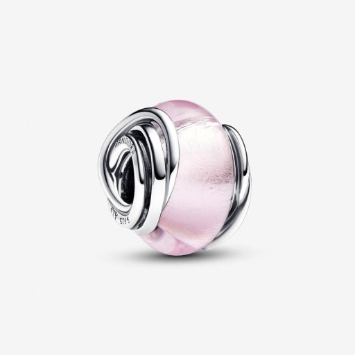 Zdjęcie oferty: Pandora Charms ze srebra i różowego szkła Murano
