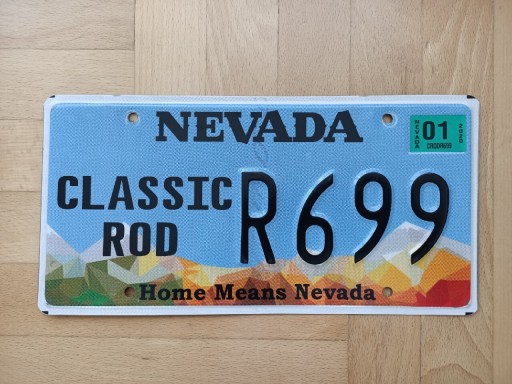 Zdjęcie oferty: Tablica Nevada Classic Rod USA 