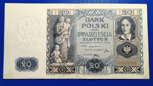 Zdjęcie oferty: Banknot , 20 złotych 1936