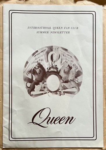 Zdjęcie oferty: Queen Fan Club newsletter 1976 summer