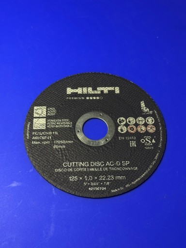 Zdjęcie oferty: Tarcza do cięcia metalu Hilti 125x1,0 22,23mm 1szt