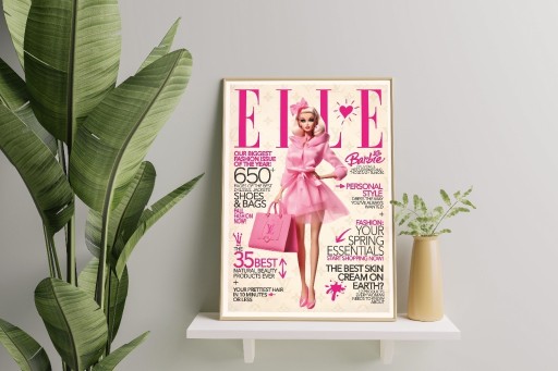 Zdjęcie oferty: Plakat Barbie na okładce ELLE,PROMOCJA 2+1 GRATIS!