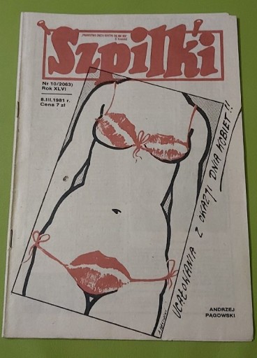 Zdjęcie oferty: Czasopismo SZPILKI-III.1981r.,stara gazeta PRL
