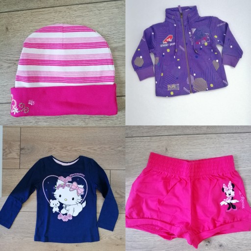 Zdjęcie oferty: Zestaw ubrań,czapka,bluzka,spodenki,bluza,r.104