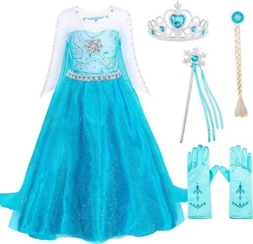 Zdjęcie oferty: Kostium Elsa dla dziewczynek, sukienka księżniczki