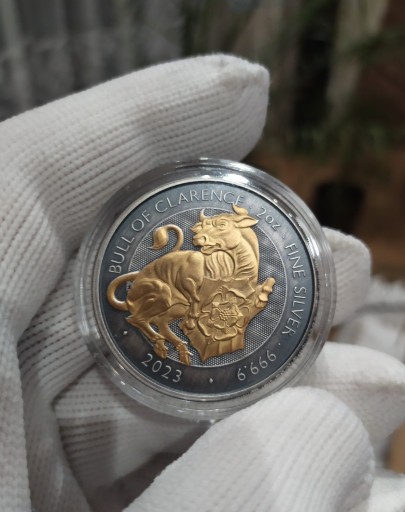 Zdjęcie oferty: Bestie Tudorów Bull Byk 2oz 2023 antique gold