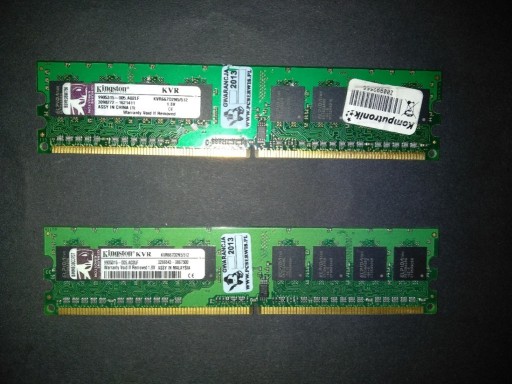 Zdjęcie oferty: PAMIĘĆ RAM KINGSTON DDR2 1 GB 667 DUAL CHANNEL