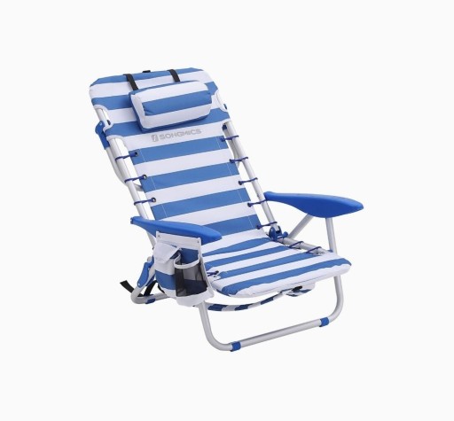 Zdjęcie oferty: Krzesło plażowe składane aluminiowe regulowane 