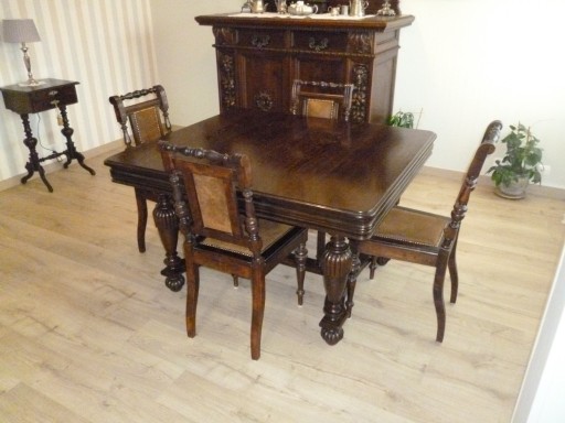 Zdjęcie oferty: stół rozkładany eklektyczny z 6 krzesłami