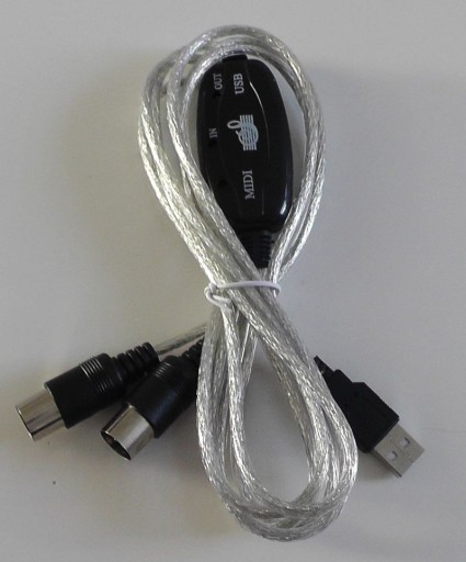 Zdjęcie oferty: Kabel interfejs MIDI 16 knałów USB - 5 DIN