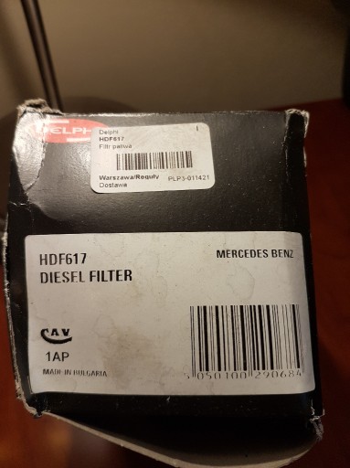 Zdjęcie oferty: Filtr paliwa Delphi HDF617 Mercedes Benz 