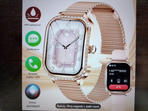 Zdjęcie oferty: Nowy piękny unikalny jubilerski smartwatch dla Twojej kobiety, matki, córki