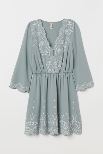 Zdjęcie oferty: Bladozielona sukienka z haftem H&M 40
