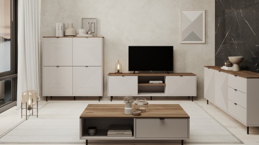 Zdjęcie oferty: NOWOŚĆ!!! system  EVO kaszmir / dąb castello  RTV, KOMODA, SZAFA