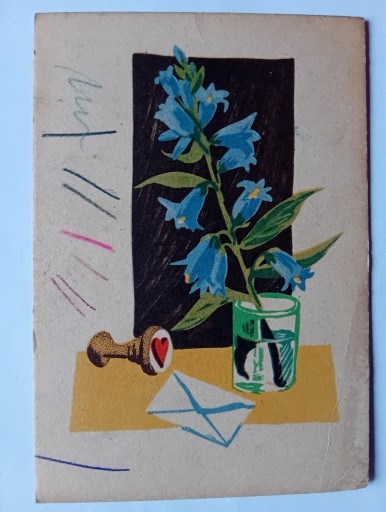 Zdjęcie oferty: Pocztówka z kwiatami, C.P.L.I.A. 1956 r. 