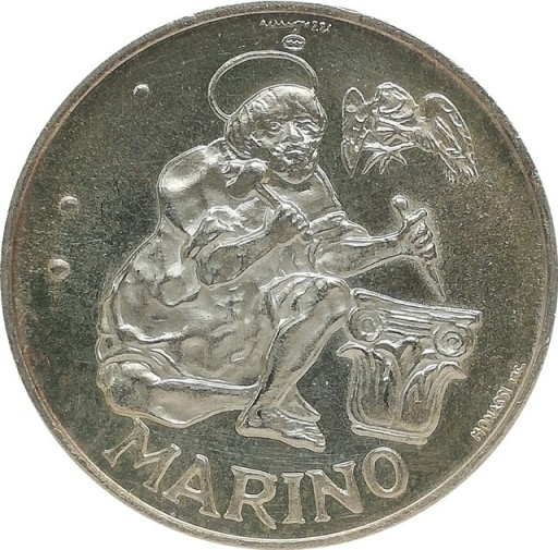 Zdjęcie oferty: San Marino 500 lire 1975, Ag KM#48