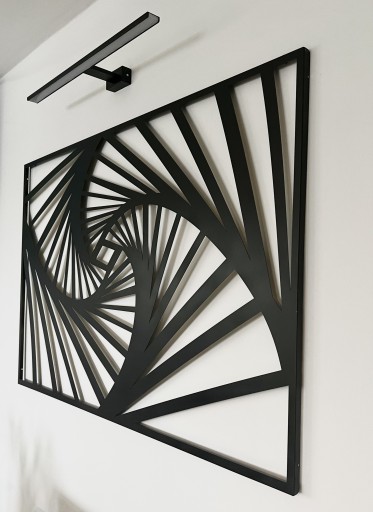 Zdjęcie oferty: Czarny loftowy obraz dekor panel ażurowy 120x80
