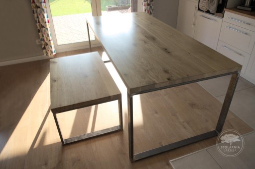 Zdjęcie oferty: Stół dębowy loft - 2 szt. KOMPLET - duży + kawowy