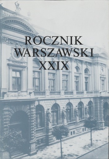 Zdjęcie oferty: Rocznik warszawski XXIX