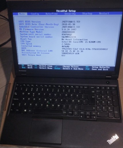 Zdjęcie oferty: Thinkpad lenovo l540 sprawny