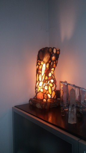 Zdjęcie oferty: Lampa z plastrów agatowych i karneoli