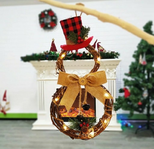 Zdjęcie oferty: Drewniany bałwan dekoracja Boże Narodzenie 40x30 