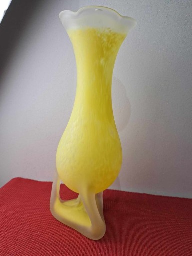 Zdjęcie oferty: Duży wazon szklany cytrynowy unikat