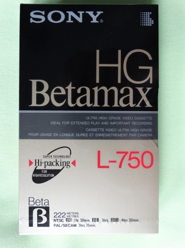 Zdjęcie oferty: Kaseta HG Betamax L-750