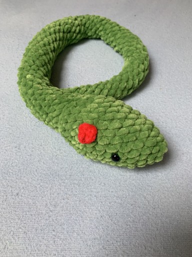 Zdjęcie oferty: Pluszowy wąż zabawka, dziecko, zwierzak amigurumi 