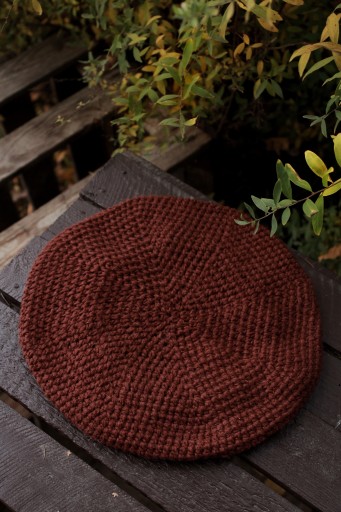 Zdjęcie oferty: Brązowy beret handmade