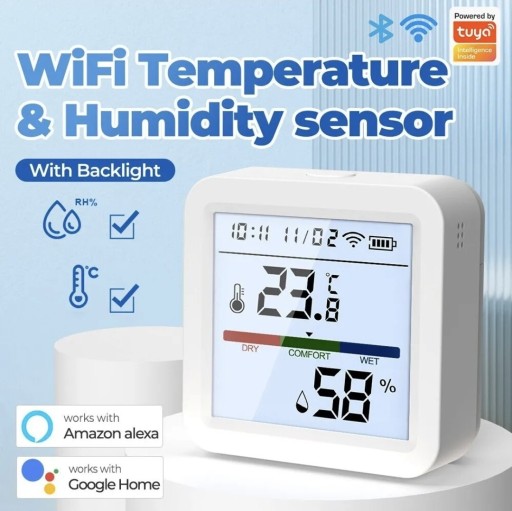 Zdjęcie oferty: Czujnik temperatury i wilgotności WIFI Tuya LCD