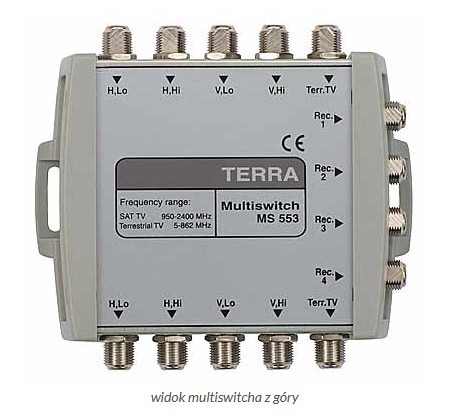 Zdjęcie oferty: Multiswitch MS-553 Terra 5-wejściowy 4-wyjściowy 