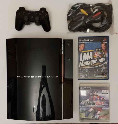 Zdjęcie oferty: UNIKATOWY zestaw PlayStation3 60gb, pad, 2gry OPIS