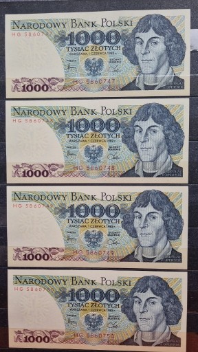Zdjęcie oferty: Banknot 1000 zł Mikołaj Kopernik 1982 r stan UNC 