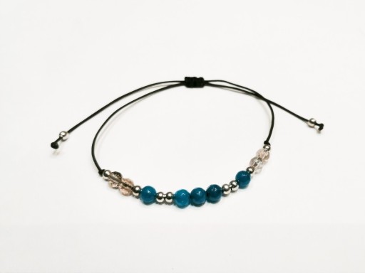 Zdjęcie oferty: Niebieska bransoletka sznurek kamienie naturalne