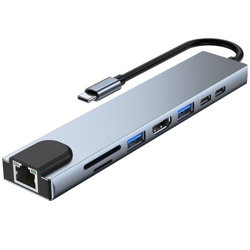 Zdjęcie oferty: ROZGAŁĘZIACZ USB HUB PRZEJŚCIÓWKA 2xUSB-C 8w1SD TF 2xUSB HDMI LAN