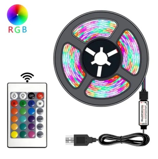 Zdjęcie oferty: Taśma LED RGB 10m + pilot DC 5V USB