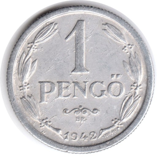 Zdjęcie oferty: WĘGRY, 1 pengo 1942, KM#521, XF